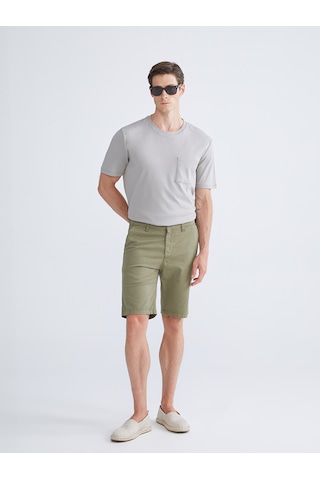 Lcwaıkıkı Classic Haki Standart Kalıp Gabardin Erkek Şort