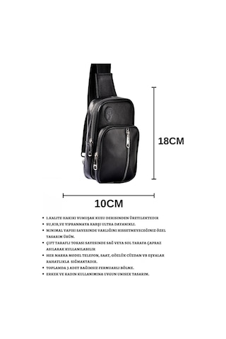 Unisex Hakiki Deri Usb Çıkışlı Mini Çapraz Çanta Siyah