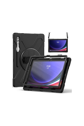 Fuchsia Galaxy Tab S11 Ultra 14,6 İnç İle Uyumlu Defender Silikon Tablet Kılıfı Korumalı Kapak