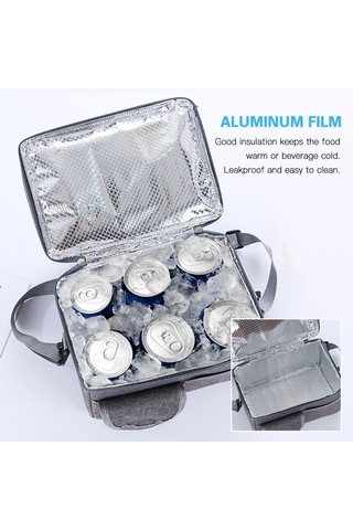 Yifomall Küçük Boylu Dış Mekan İçin Isı Yalıtımlı Çantalar - Siyah/koyu Mavi/gri/gül Kırmızısı Seçenekleriyle Piknik, Kamp, Alışveriş Ve Daha Fazlası İçin Uygun Koyu Mavi