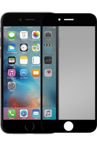 BİNANO 3D MATTE Apple Uyumlu iPhone 7/8/SE SIYAH CAM EKRAN KORUYUCU