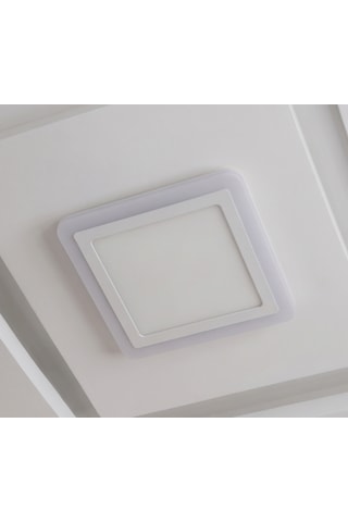 Kare Sıva Altı Led Spot Aydınlatma 36 Watt Çift Renk 3 Kademe Mavi Günışığı Gece Lambası Armatür