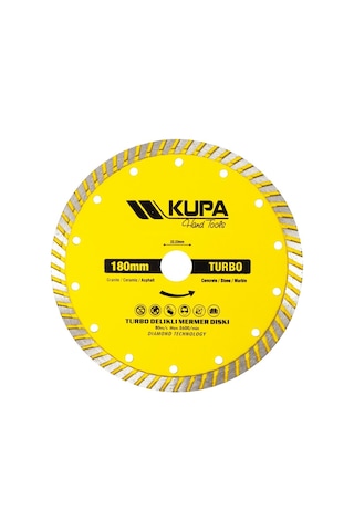Kupa Elmas Turbo Daire Testere Kesme Taşı 180 Mm.