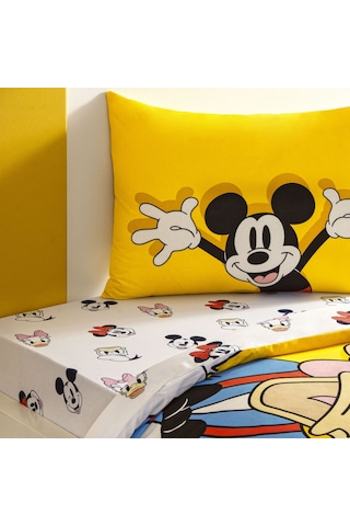 Taç Lisanslı Disney Mickey & Friends Tek Kişilik Pamuk Nevresim Takımı 000000001000050010 Çok Renkli