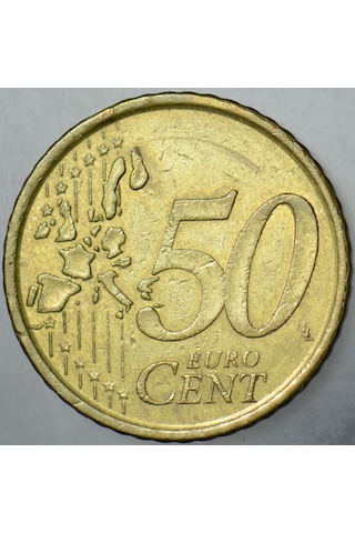 İspanya 50 Euro Cent 2001 Cervantes Temalı.