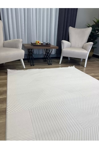 İpek Halı Sardes 6479 A Krem Gri Modern Salon Halısı