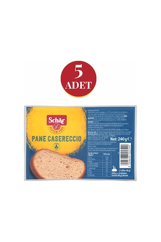 Schar Pane Casereccio Glutensiz Ev Ekmeği 5 x 240 G
