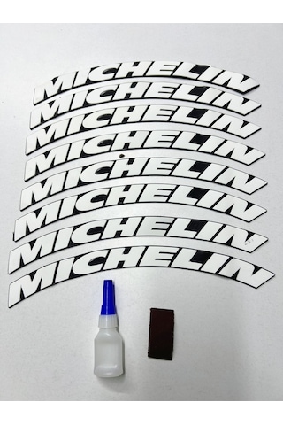 Michelin Motosiklet Ve Otomobil Michelin Lastik Yazısı Sticker Arma 8 Adet Bombtire