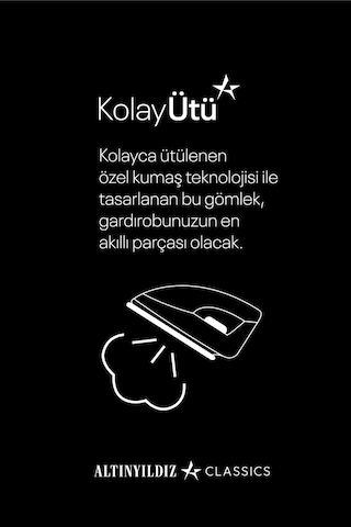 AC&Co / Altınyıldız Classics Ütülemesi Kolay Slim Fit Dar Kesim Klasik Yaka Pamuklu Erkek Gömlek Açık Mavi