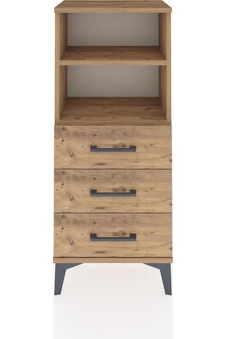 Arges Komodin 2 Raflı 3 Çekmeceli 44x30x106 Çam-çam Çam