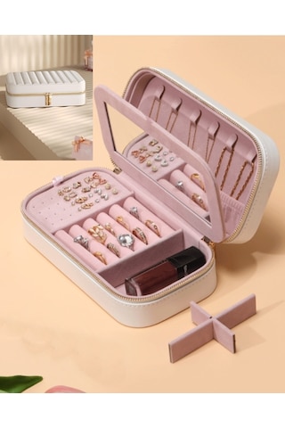 Mk-34 Gold Detaylı Premium Seri Takı Organizeri Lüks Takı Kutusu