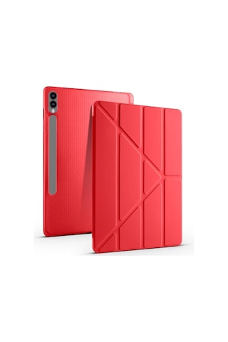 Samsung Uyumlu Galaxy Tab S10 Plus X820 12.4 Darbe Korumalı Kalemlikli Smart Cover Kılıf Kapaklı
