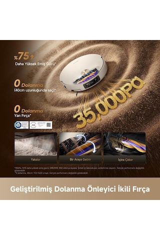 Dreame X60 Ultra Complete 35.000pa Emiş Gücü Robot Süpürge Beyaz