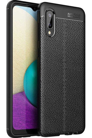 Samsung Galaxy Uyumlu A02 Kılıf Zore Niss Silikon Kapak-Siyah