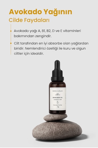 Bade Natural Saf Soğuk Sıkım Doğal Avokado Yağı 30 ML