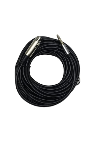 10 Metre Xlr Dişi - 6.35 Mm Mono Jak Mikrofon Kablosu - Profesyonel Dengeli Ses Ve Enstrüman Kablosu