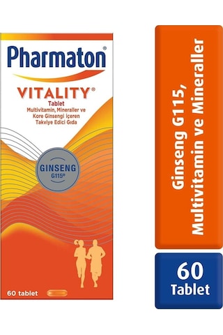 Vitality 60 Tablet  - Ginseng G115, Multivitamin ve Mineraller