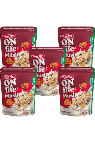 Yayla Onlife Kuru Meyveli Fındıklı Müsli 350 G X5