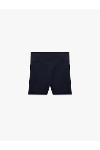 Koton Yüksek Bel Slim Fit Biyeli Spor Tayt Lacivert 6sak40357nk