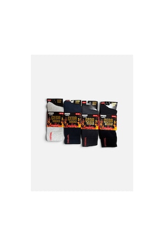 Çega Socks Çega Dikişsiz Kalın Kışlık Termal Çorap 12'li Çok Renkli Çok Renkli