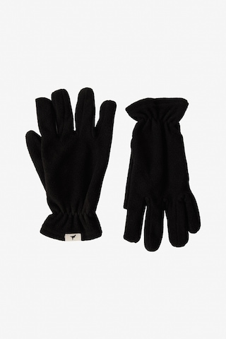 AC&Co / Altınyıldız Classics Erkek Siyah Polar Bere Boyunluk Eldiven Set Siyah