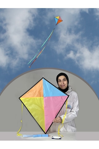 Kumaş Çerçeveli Elmas Uçurtma - Karmarenk