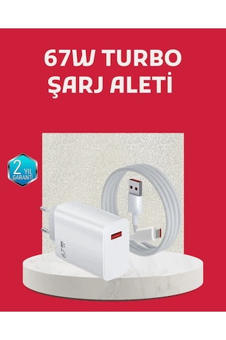 Mey İthalat 67 Watt Turbo Şarj Cihazı Motorola G30 G50 G60 G82 Uyumlu