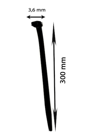 Rutter 3.6x300 Mm Siyah Kablo Bağı 100 Lü Extra Dayanıklı Plastik Cırt Kelepçe Rt-3107