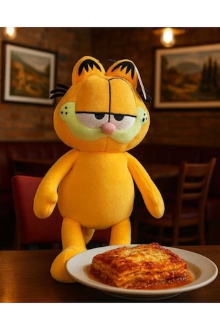 Garfield Peluş Oyuncak 40 Cm Hediyelik Uykucu Uyku Arkadaşı Sarı