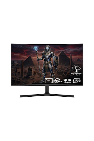 Gameraider Horus Gr32qc18v 32 İnç 180hz 0.5ms 2k Qhd Adaptive Sync Va Kavisli Pivot Gaming Monitör