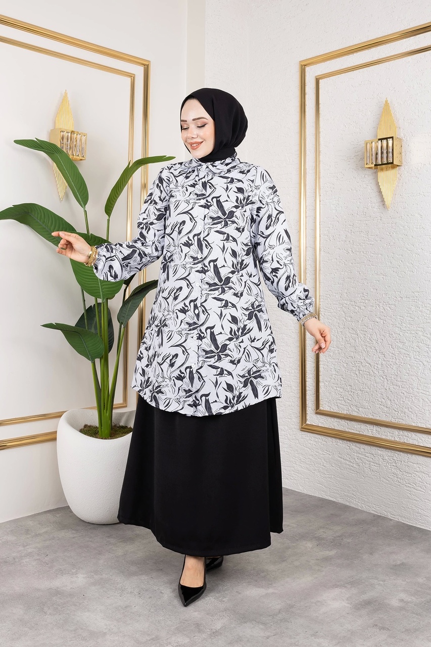 Etekli İkili Takım - Siyah / T0106 Siyah