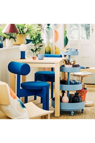 Ikea Ps 2026 Servis Arabası, Mavi, 89x48 Cm