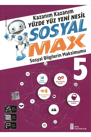 Ata 5.Sınıf Türkçe - Matematik - Fen Bilimleri - Sosyal Bilgiler Max Seti + Rotring Kalem Seti Hediyeli