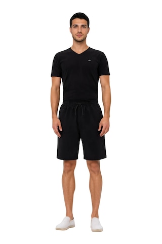 Ar-ma Erkek Şort Baskisiz Basic İp Kapamali Önden Normal 2 Cepli ,arka Normal Tek Cepli Şort Örme Kumaş Regular Fit %100 Pamuk 30/2 Süprem Y31504279802 Siyah-s1