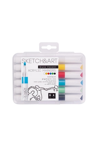 Bruno Visconti "sketch & Art" Akrilik Marker Kalem 6 Renk