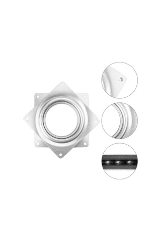 10 Cm Kare Lazy Susan Vidalı Döner Rulman Plakası, 2 Adet Çelik