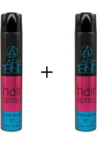 Lara Shine For Bun Topuz için Saç Spreyi 2 x 400 ML