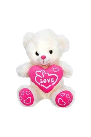 Kalpli Peluş Ayı 30 Cm. 000 Açık Krem