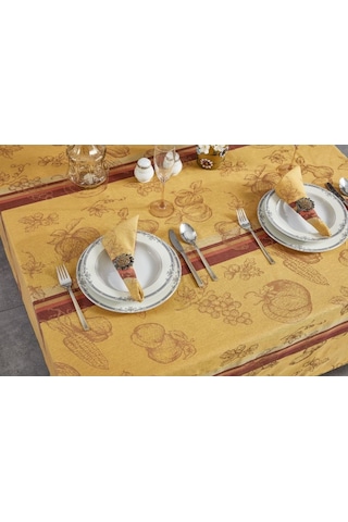 Misiny-Üzüm Desen Organik Masa Örtüsü