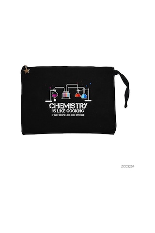 Zepplin Giyim Kimyager Cooking Siyah Clutch Astarlı Cüzdan / El Çantası Siyah