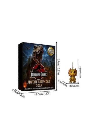 Jurassic Park 2025 Dinozor Advent Takvimi - 24 Günlük Akrilik Noel Geri Sayımı