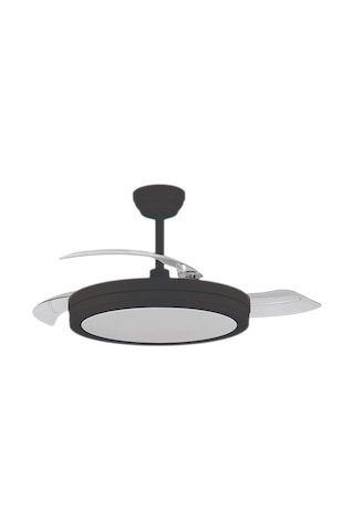Vanti 30w 42" İnç Siyah Modern 3 Renk Kumandalı Ledli Dekoratif Tavan Vantilatörü Kcf306