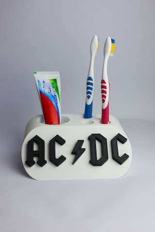 Ac/dc - Dekoratif Diş Fırçalık Beyaz