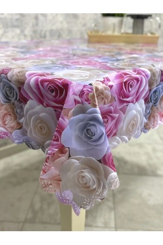 Stylishlook Kumaş Bazlı Muşamba Masa Örtüsü 137x180 Cm 158496336 Beyaz