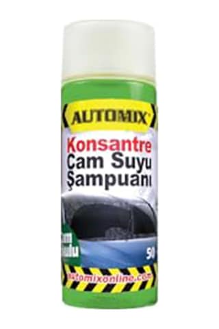 Badem10 Automix Araba Araç Otomobil Oto Silecek Temizleme Konsantre Cam Suyu Şampuanı Çam Kokulu 50 Ml