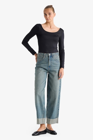 Defacto Kare Yaka Uzun Kollu Çıtçıtlı Body G1403ax25aubk81 Siyah