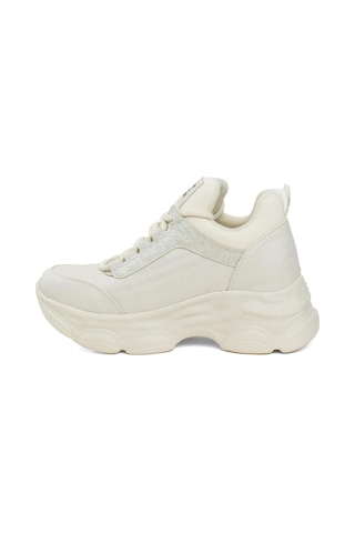 Guja 24k302 Kadın Yüksektaban Sneaker Yürüyüş Ayakkabıs-bej Bej