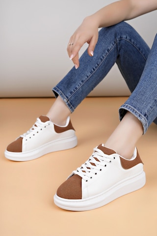 Luis A Costa Lc109 Beyaz Taba Süet Kadın Sneaker Renkli