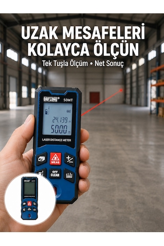 Profesyonel Lazer Metre Hassas Ölçüm Ve Dijital Ekran Yeni Nesil - Lisinya 0 - 300 MM