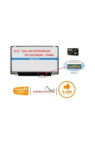 Nv140fhm-n43 1920x1080 Hd 30pin Slim Led İps Ekran / Panel